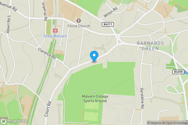 Map location for 25 Court Road, Malvern, Worcestershire, WR14 3BS