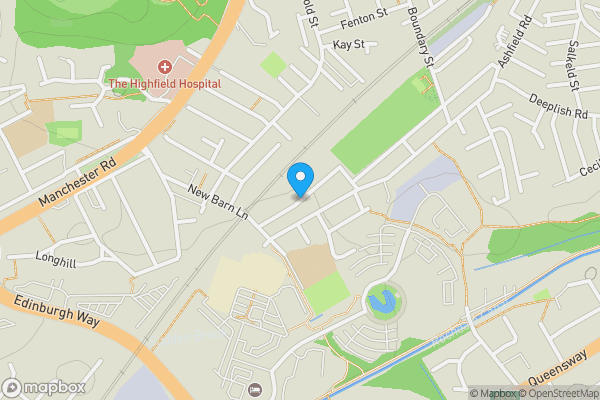 Map location for Kensington Street, Rochdale, OL11