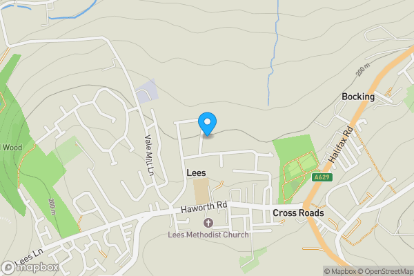 Map location for 6 Lees Bank Hill, Cross Roads, Keighley, West Yorkshire BD22 9HA