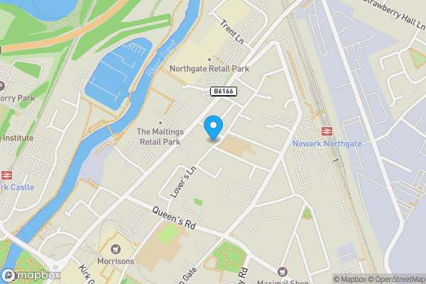 Map location for 25 Lovers Lane, Newark, Nottinghamshire, NG24 1HZ