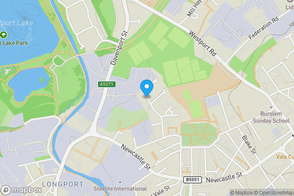 Map location for Ullswater Avenue, Burslem, Stoke-on-Trent ST6 4JW