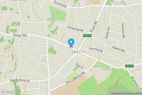 Map location for Gower Road, Swansea, SA2 9BT
