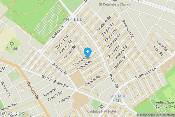 Map location for 62 Clapham Road, Liverpool, Merseyside, L4 2TQ L4 2TQ