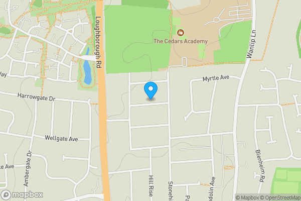Map location for 14, Limetree Avenue, LEICESTER, Leicestershire, LE4 4LP