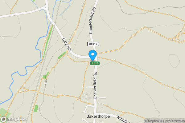 Map location for 1 Chesterfield Road, Oakerthorpe, Alfreton, Derbyshire, DE55 7LN