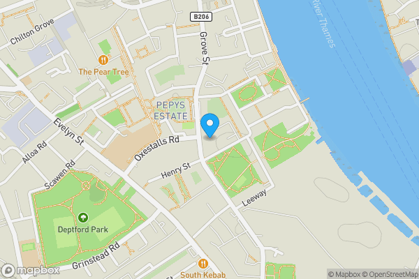 Map location for Flat 20 Gransden House, London, SE8 3QL