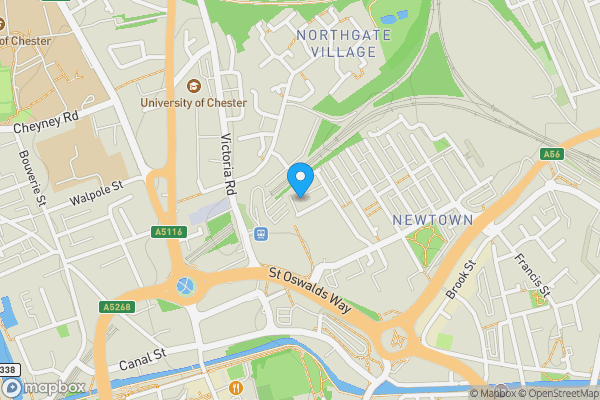 Map location for Studio 135, Northgate Studios, Trafford St, Chester CH1 3GY
