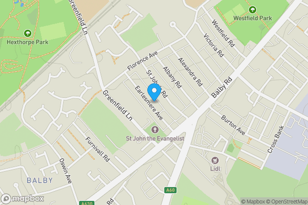 Map location for 44 Earlesmere Avenue, Doncaster, South Yorkshire, DN4 0QE