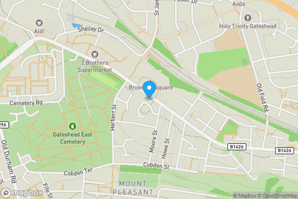 Map location for 12 St. Vincent Court, Gateshead, Tyne And Wear, NE8 3DZ