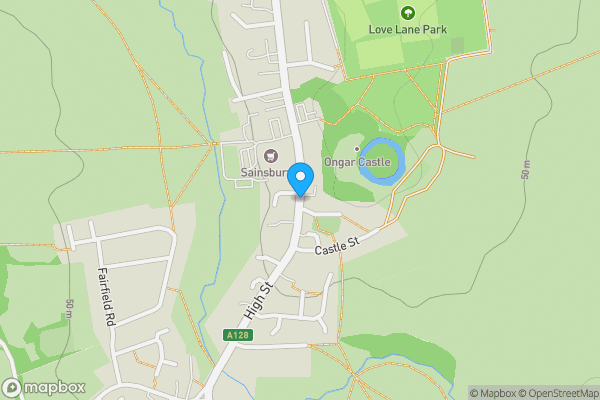 Map location for High Street, Ongar, Essex, CM5 9FD