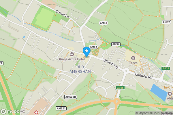 Map location for The Red House, 8, 10 and 12 Market Square, Amersham, Buckinghamshire HP7 0DQ