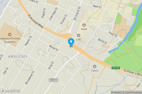 Map location for Caxton Court, BURTON-ON-TRENT, Staffordshire, DE14 3SH