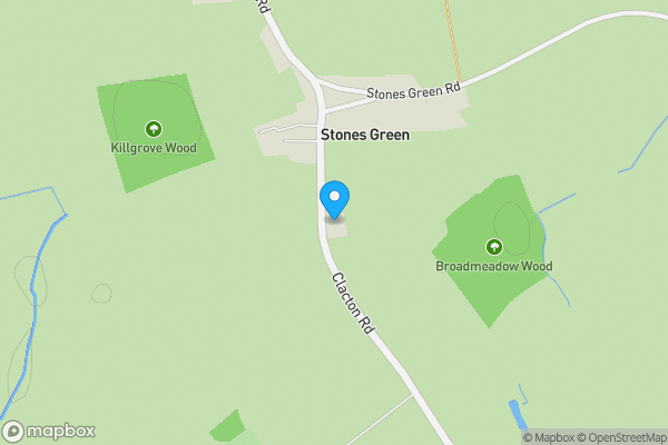 Map location for Land on the south of The Compasses, Clacton Road, Stones Green, Harwich, Essex, CO12 5BX