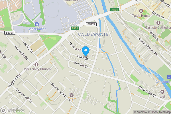 Map location for 20 Duke Street, Carlisle, Cumbria CA2 5UL