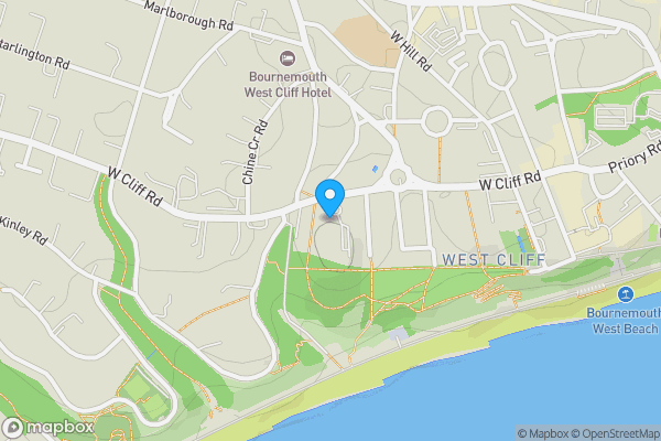 Map location for West Cliff Road, Bournemouth, Dorset, BH2 5HH