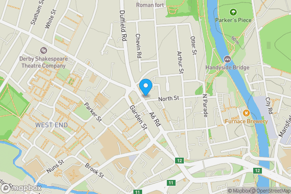 Map location for 2 Grove Bank, Duffield Road, Derby, Derbyshire, DE1 3BD