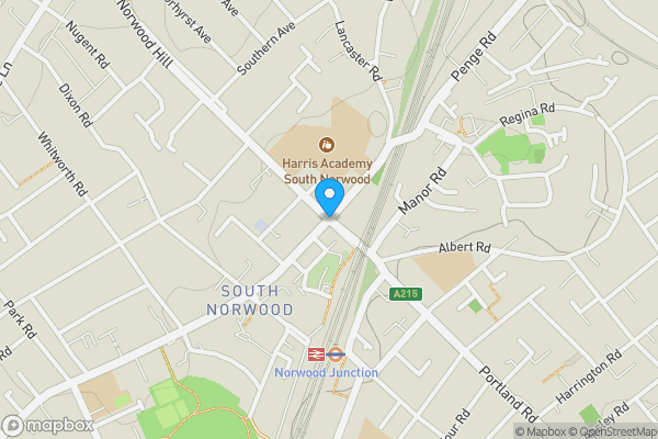 Map location for Former Public Toilets, South Norwood, London, SE19