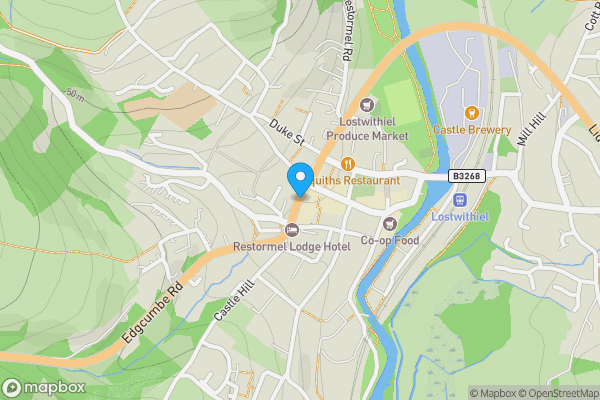 Map location for Rudge House, Queen Street, Lostwithiel, Cornwall, PL22 0AB PL22 0AB