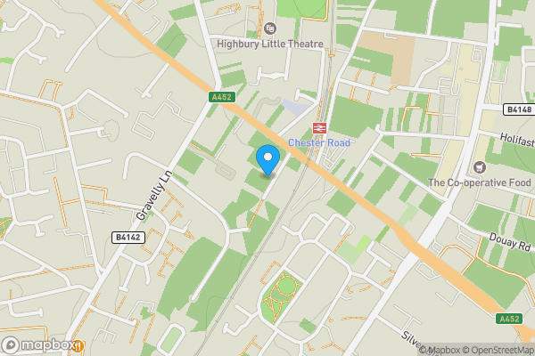 Map location for 14 Knipersley Road, Sutton Coldfield, B73 5JT