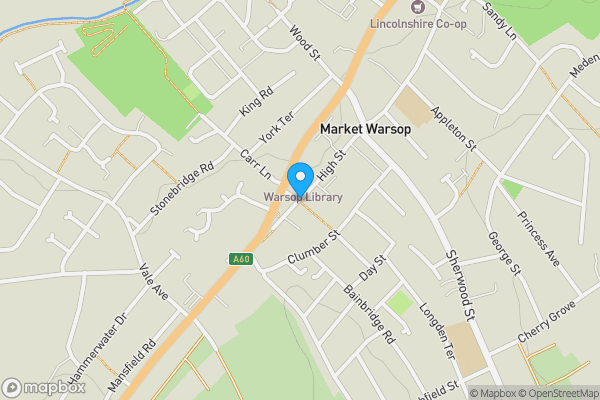 Map location for High Street, Warsop, Mansfield, NG20