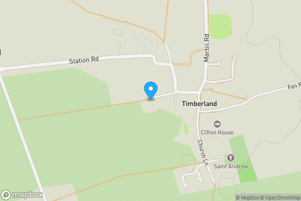 Map location for 15 Hallams Lane, Timberland, Lincoln, LN4 3RY