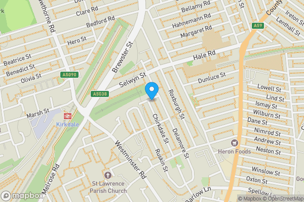 Map location for 144 Chirkdale Street, Liverpool, Merseyside, L4 3SQ L4 3SQ