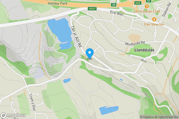Map location for Land on the South West Side of Llys Dulas Ffordd Tan Yr Allt, Abergele, Conwy, LL22 8LT