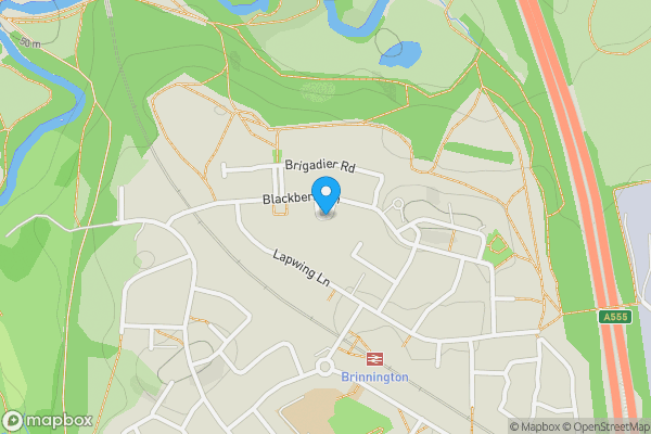 Map location for Blackberry Lane, Brinnington, Stockport, SK5
