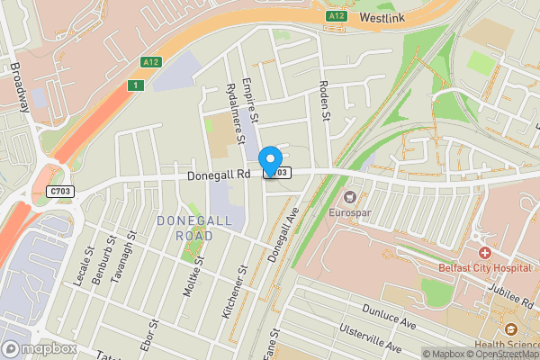 Map location for 292 Donegall Road, Belfast, BT12 6FQ