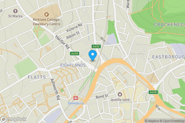 Map location for Apartment 12, Sprinkwell, 1, Bradford Road, DEWSBURY, West Yorkshire, WF13 2DS