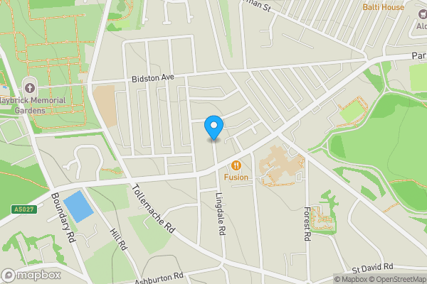 Map location for Lingdale Road North, Birkenhead, Merseyside, CH41 0DJ