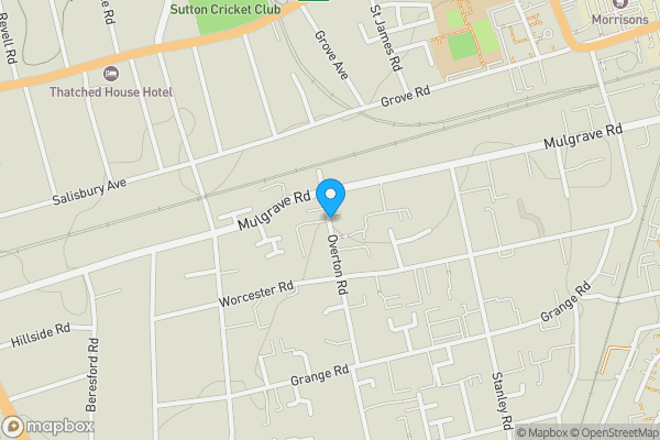 Map location for Overton Road, Sutton, Surrey, SM2 6QE