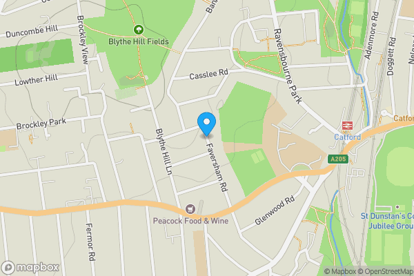 Map location for Faversham Road, London, London, SE6 4XG