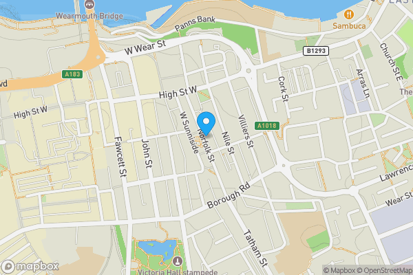 Map location for 17 Norfolk Street, Sunderland, Tyne and Wear, SR1 1EA