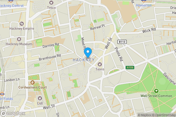 Map location for 25 Elsdale Street, Hackney, London E9 6QY