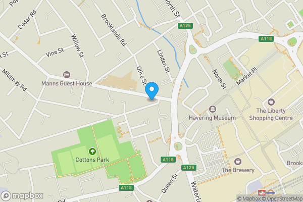 Map location for 2 Fairview Parade, Mawney Road, Romford, Essex, RM7 7AD