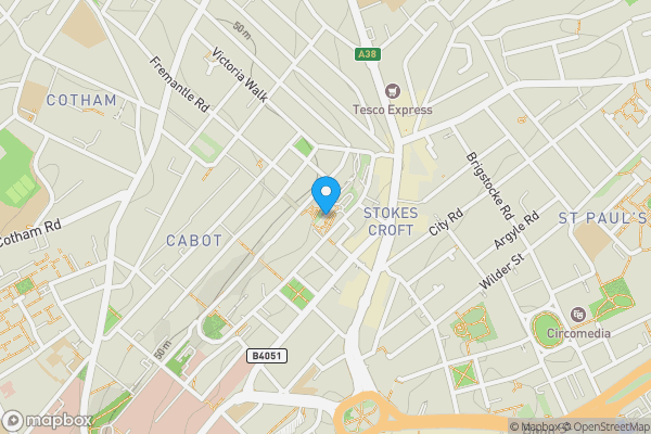 Map location for 12 Francis House, Dove Street, Kingsdown, Bristol, BS2 8LD