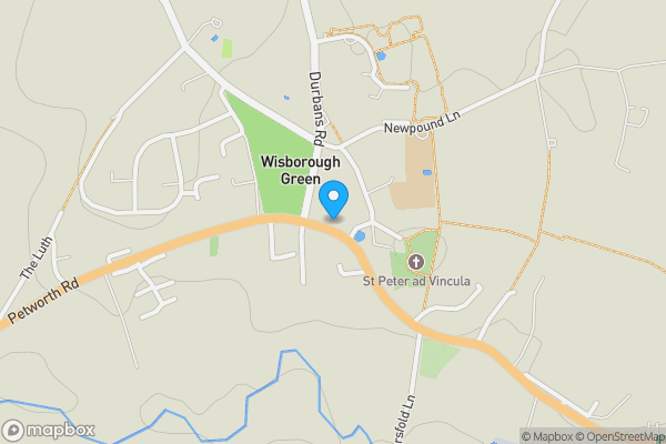 Map location for The Three Crowns, Wisborough Green, RH14 0DX