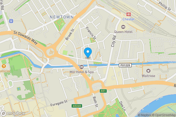 Map location for 55 Egerton Street, Chester, Cheshire, CH1 3ND