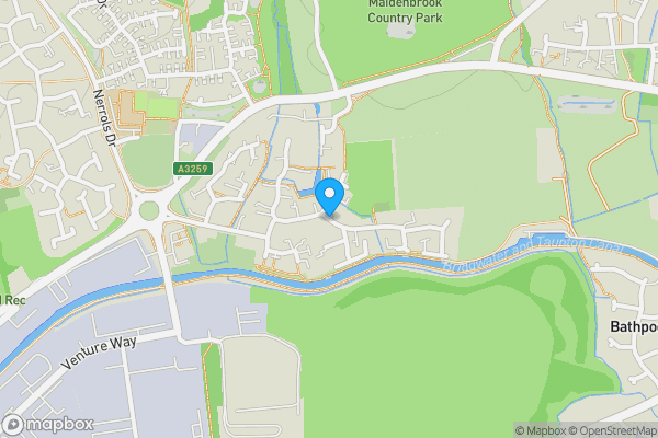 Map location for Waterleaze, Taunton, Somerset, TA2 8PX