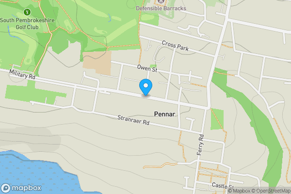 Map location for Military Road, Pembroke Dock, SA72 6SQ