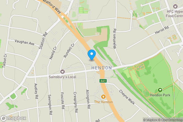 Map location for 11a Watford Way, Hendon, London, NW4 3JL