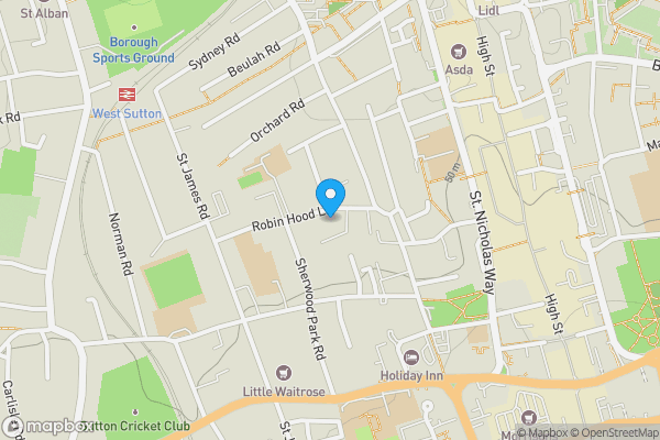 Map location for Flat 41 Marian Court, Robin Hood Lane, Sutton, Surrey, SM1 2SB