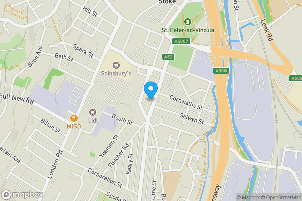 Map location for 70 Lonsdale Street, Stoke-On-Trent, Staffordshire ST4 4DP