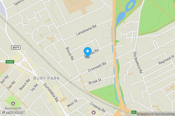 Map location for Flat 1, Hadley Court, Luton, Bedfordshire, LU3 1BB