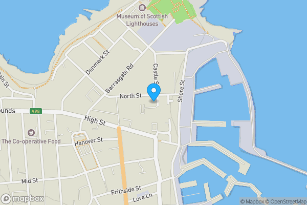 Map location for 19 Castle Street, Flat E, Fraserburgh, AB43 9DE