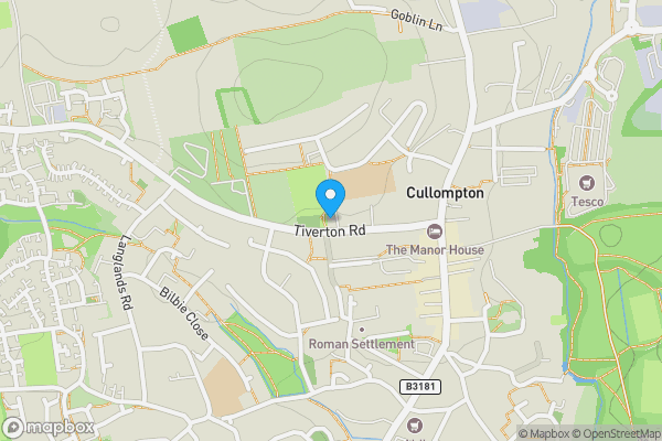 Map location for 28 Tiverton Road, Cullompton, Devon, EX15 1HT