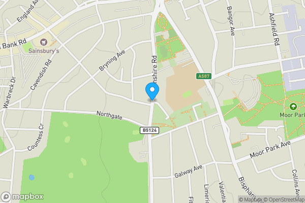 Map location for 521 Devonshire Road, Bispham, Blackpool, Lancashire FY2 0JX
