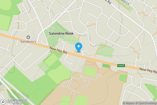 Map location for 388 New Hey Road, Huddersfield, West Yorkshire, HD3 4GP