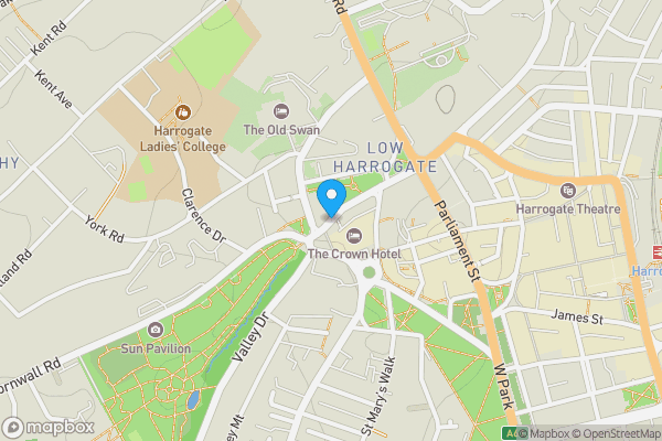 Map location for Ground Rent Investment, Swan Road/Crescent Road, Harrogate, HG1 2RS